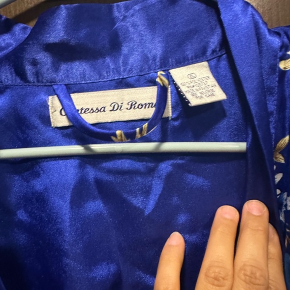 Source Unknown Blue Floral Robe - Picture 5 of 5